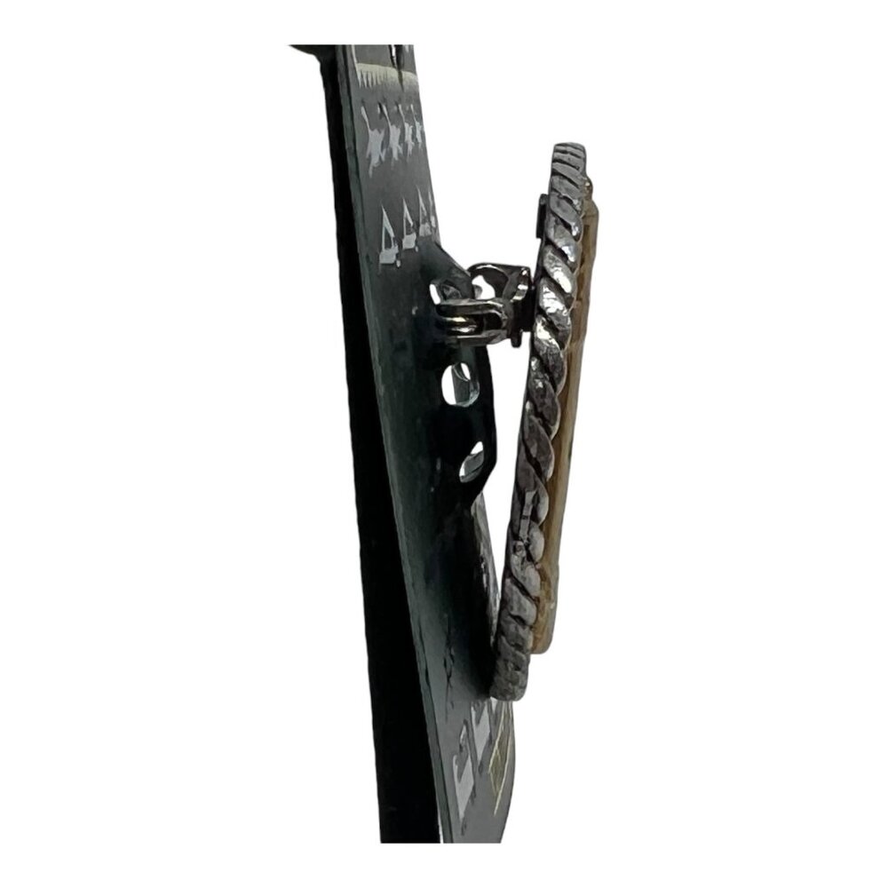 JJ Artifacts Lighthouse Sailboat Scene Brooch Pin 1986 Silver Gold Tone Vintage - Picture 3 of 6